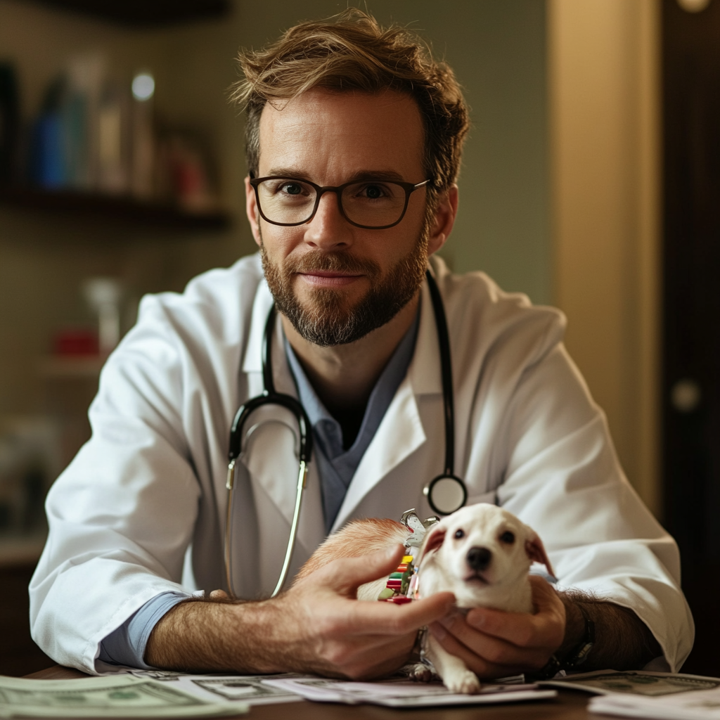 Veterinarian looking stressed at work, highlighting the importance of veterinary burnout prevention.
