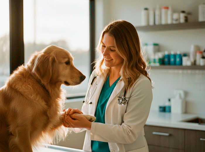 Licensed relief veterinarian on a flexible locum vet job shift