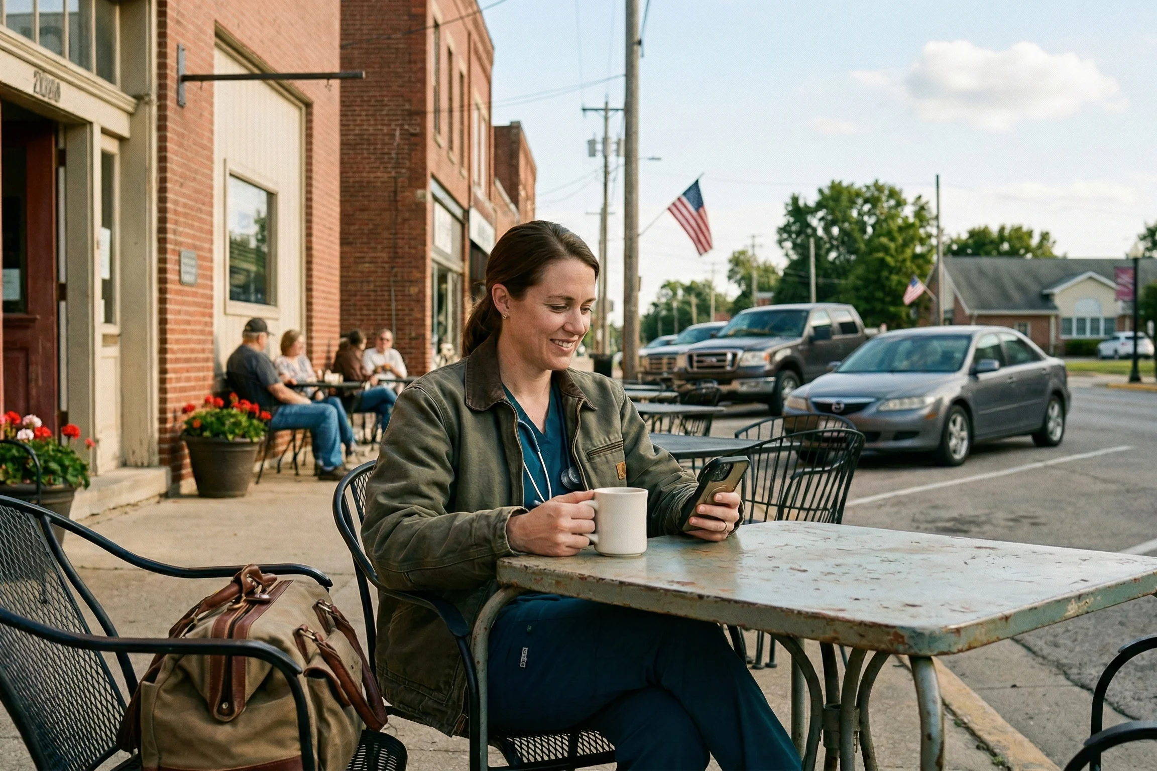 Illinois, IL cityscape and lifestyle