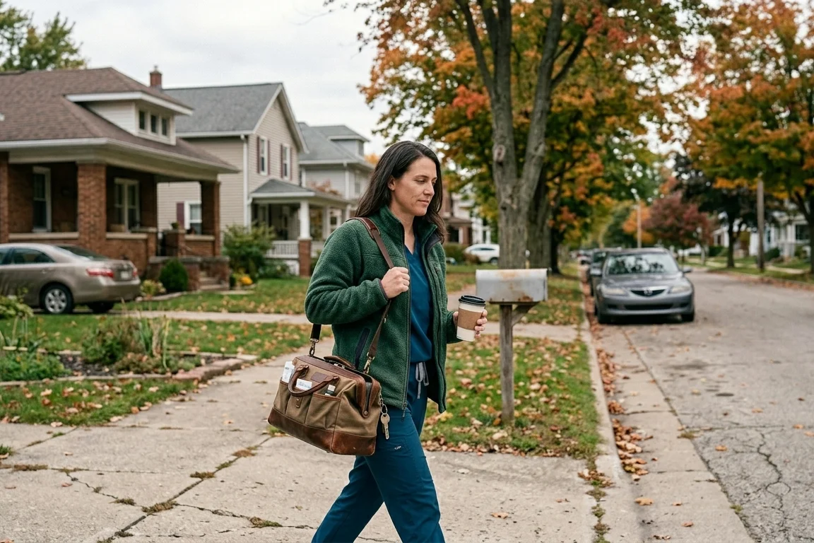 Michigan, MI cityscape and lifestyle