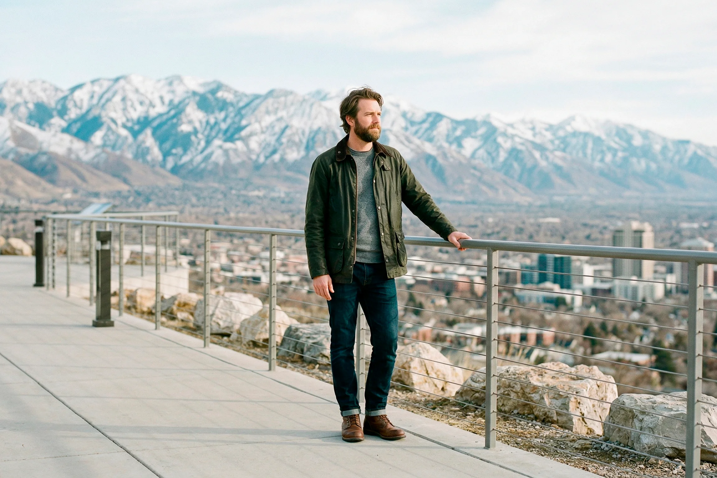 Salt Lake City, UT cityscape and lifestyle