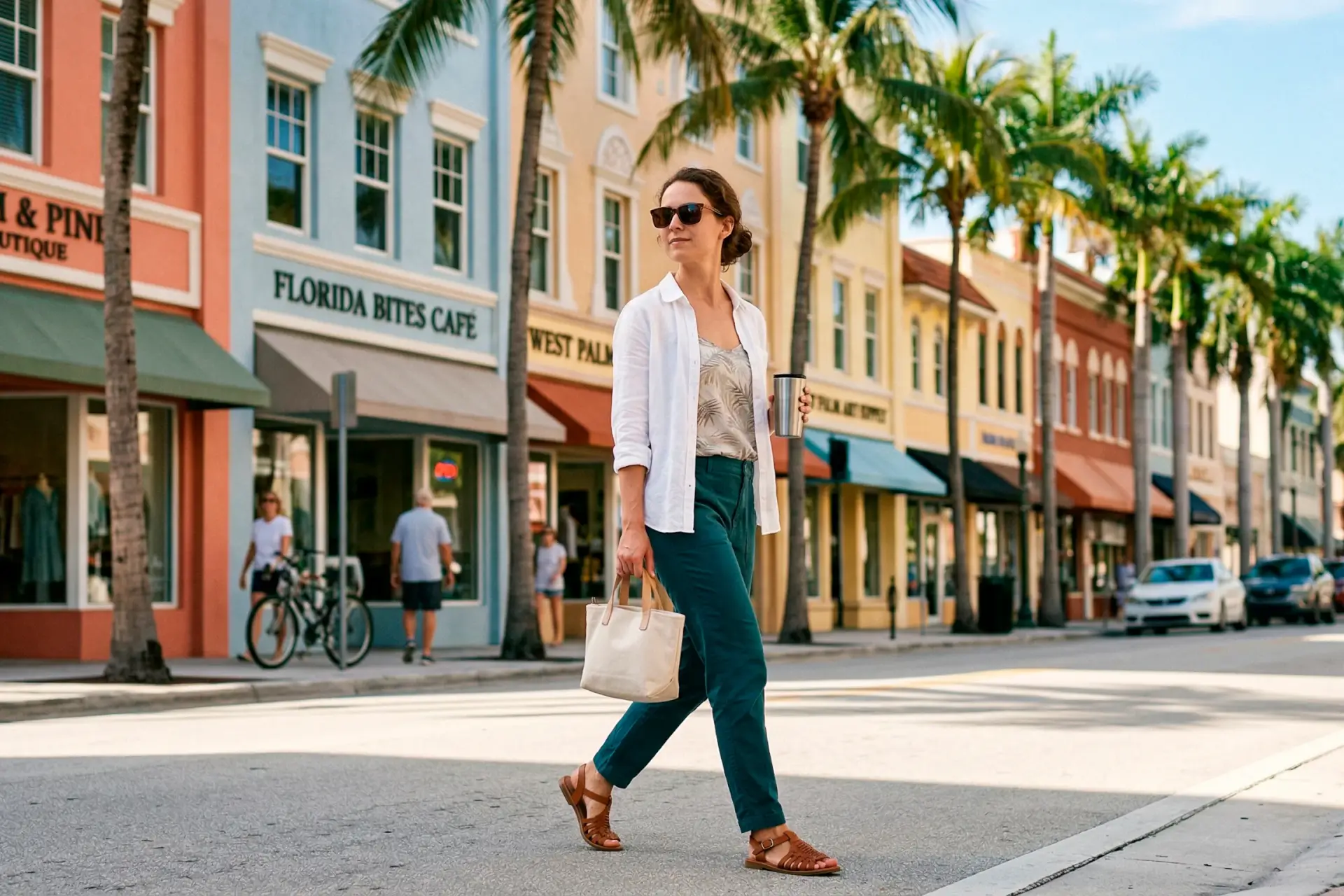 West Palm Beach, FL cityscape and lifestyle